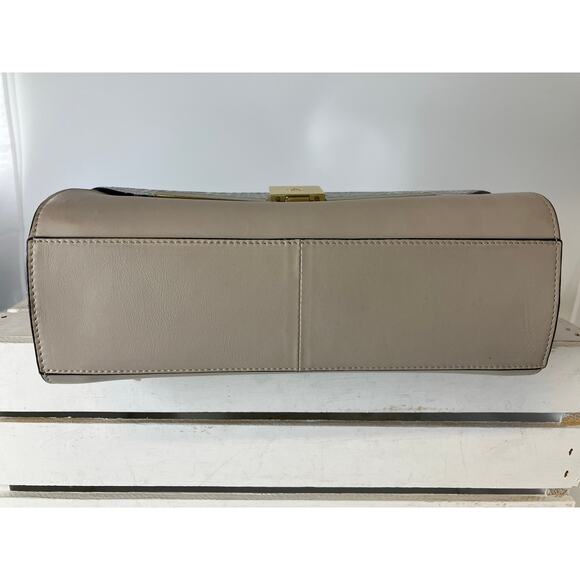 ANTONIO MELANI SILVER AND TAUPE LARGE ANIMAL PRINT HANDBAG - Picture 6 of 16